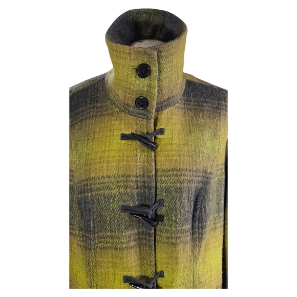 Coldwatwr Creek Wool-Blend Plaid Toggle Coat Womens Size 14 - Picture 7 of 11